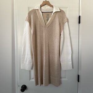 Classic Beige V-Neck Sweater by [Brand]